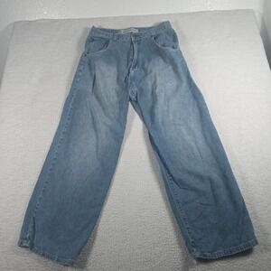 VINTAGE Paco Jeans Mens 34x31 Blue Embroidered Baggy Loose Hip Hop Y2K